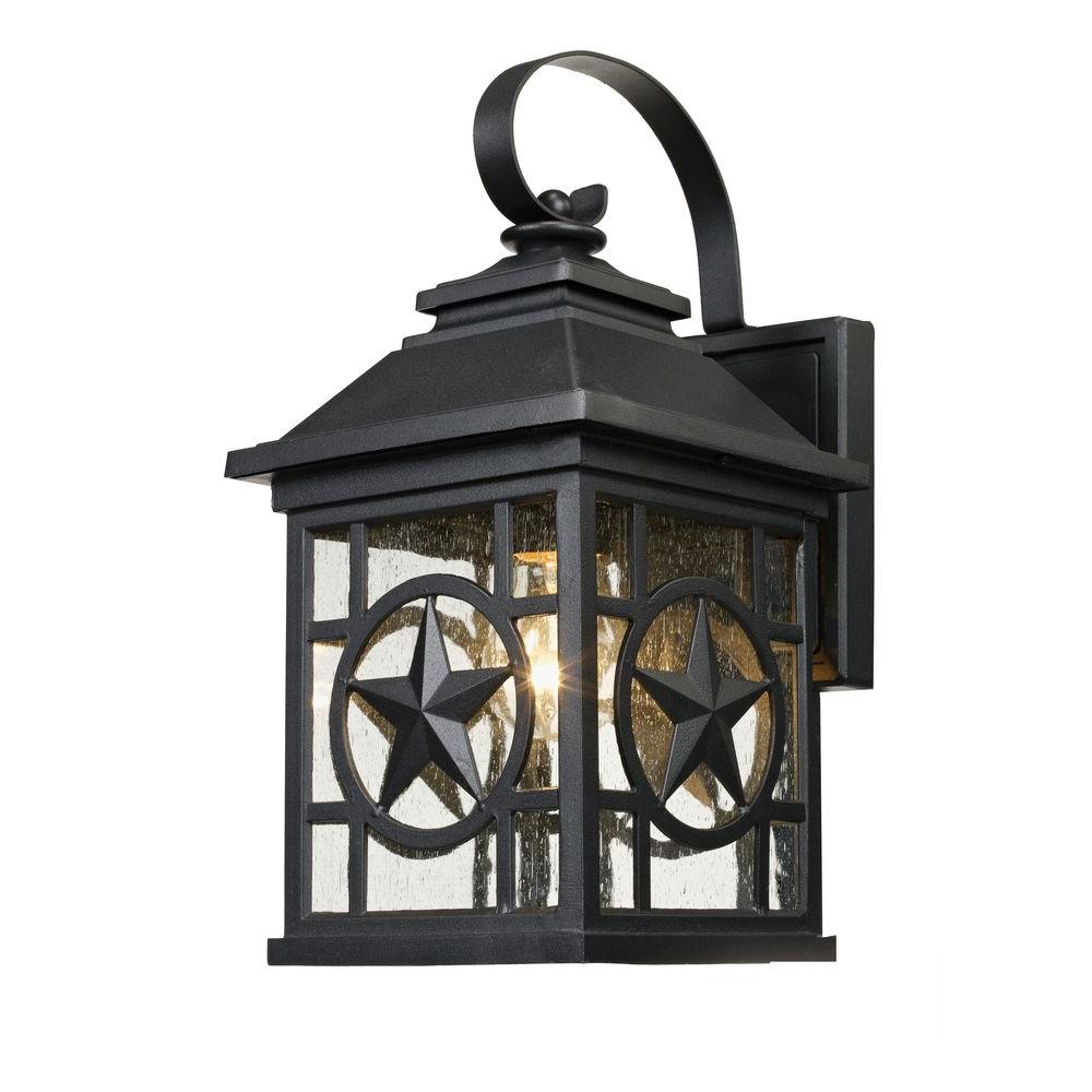 Laredo Texas Star Outdoor Black Wall Lantern Sconce 1000 023 953