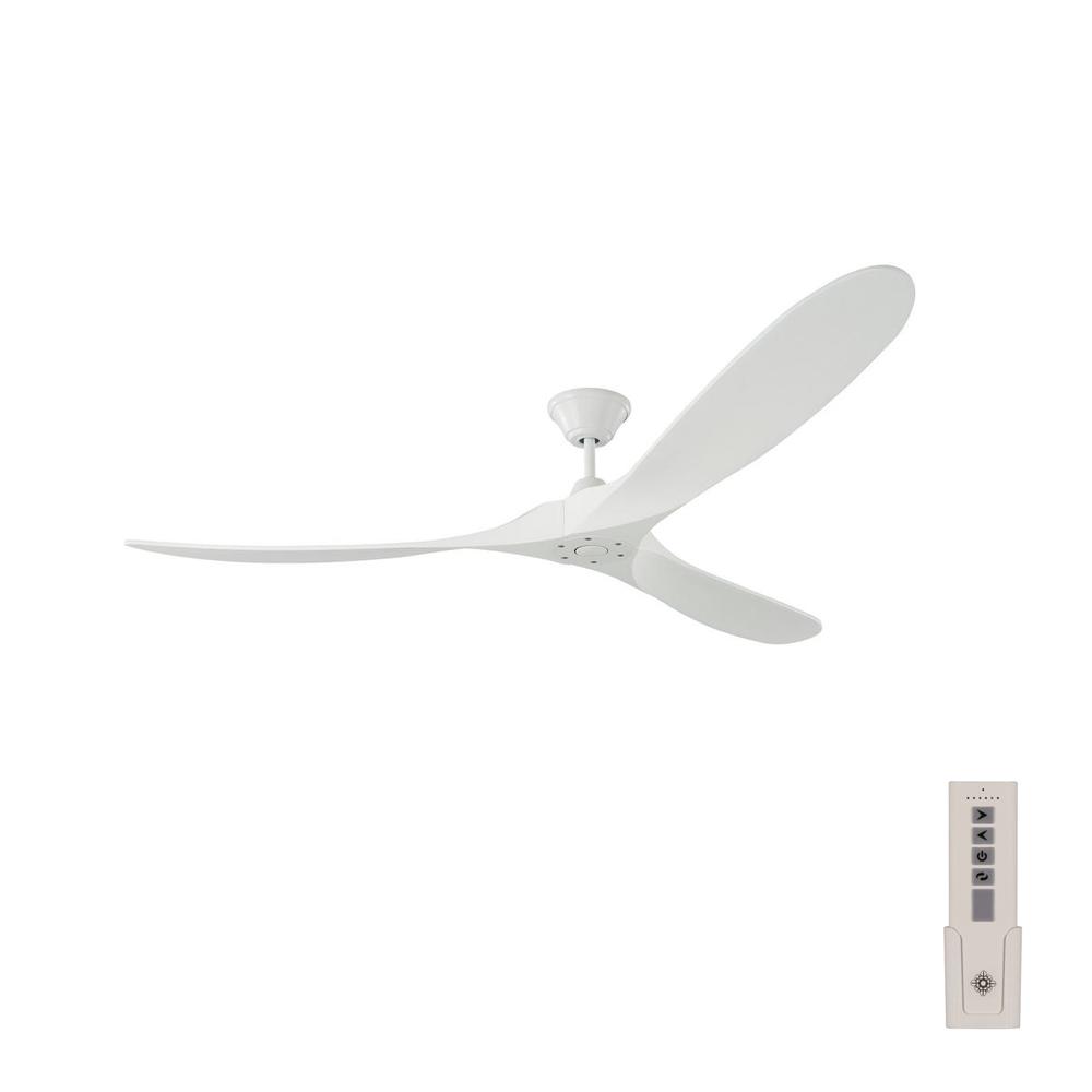 Monte Carlo Maverick Max 70 In Indoor Outdoor Matte White Ceiling Fan With White Blades And Remote Control
