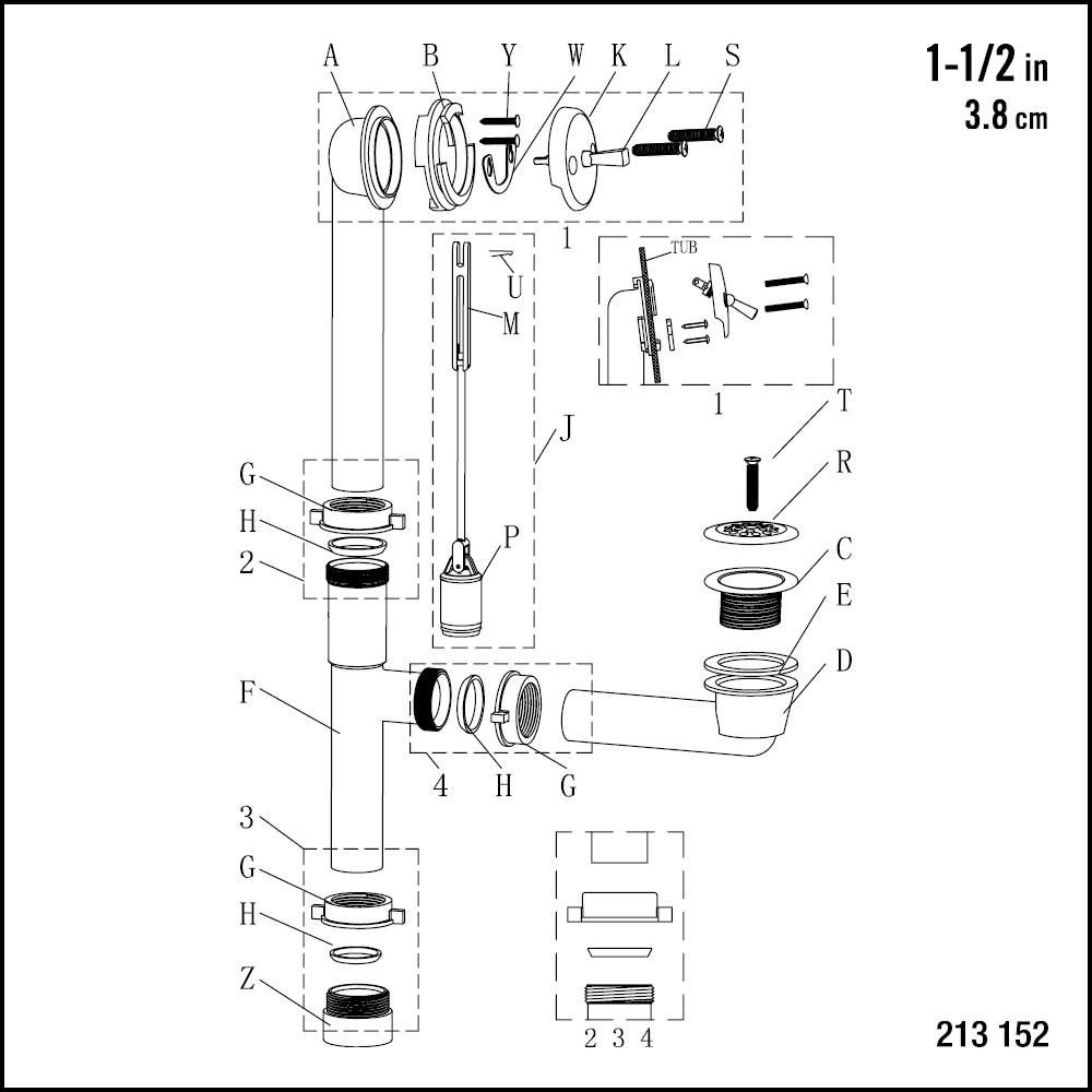 Everbilt Trip Lever 1 2 In Black Poly Pipe Bath Waste And Everbilt Trip Lever 1 2 In Black