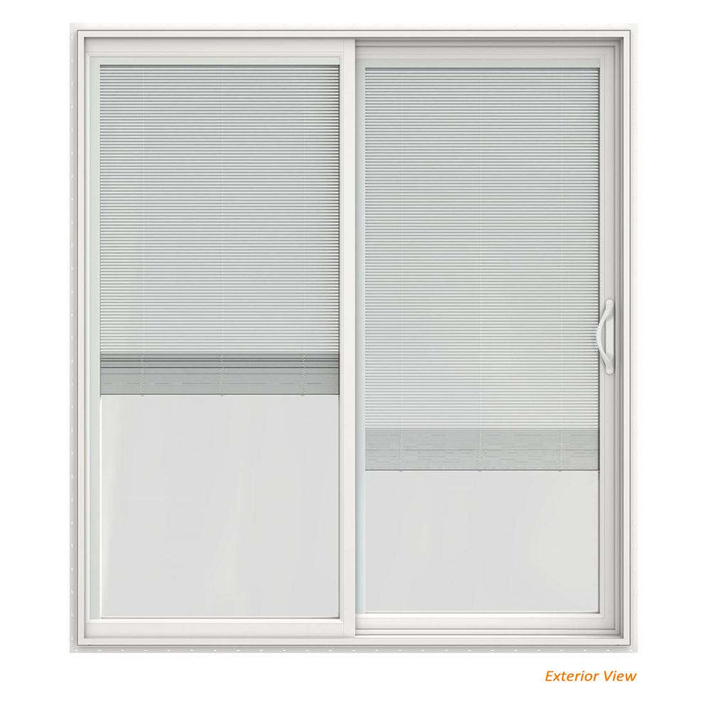 JELD-WEN 72 in. x 80 in. V-2500 White Vinyl Right-Hand Full Lite