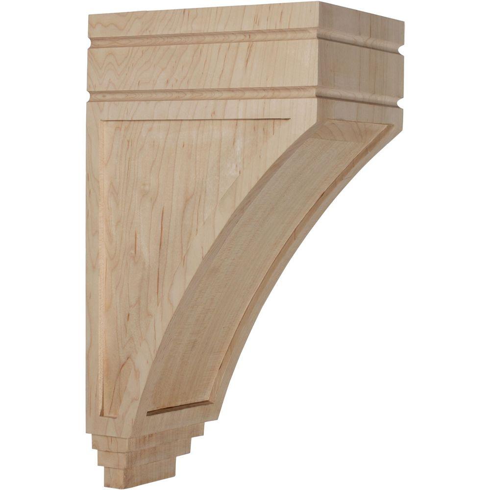 Ekena Millwork 73/4 in. x 5 in. x 14 in. Unfinished Wood Cherry Large