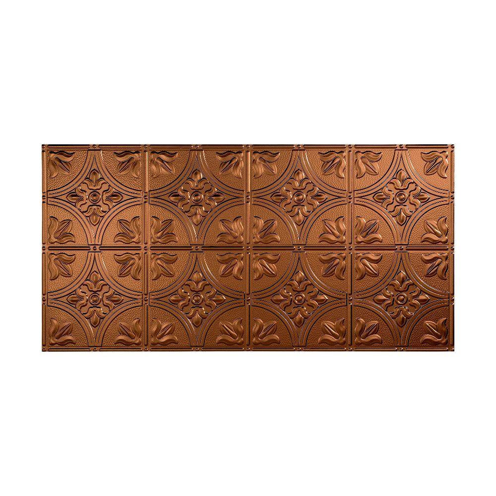 Fasade Traditional 2 - 2 Ft. X 4 Ft. Glue-up Ceiling Tile In Oil Rubbed 