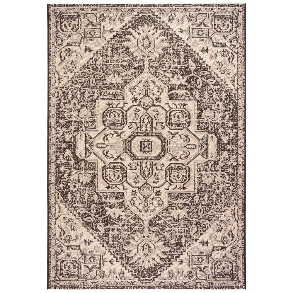 Safavieh Beach House Cream/Brown 5 ft. x 8 ft. Indoor/Outdoor Area Rug