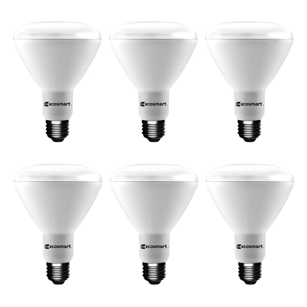 65-Watt Equivalent BR30 Dimmable Energy Star LED Light Bulb Bright White (6-Pack)