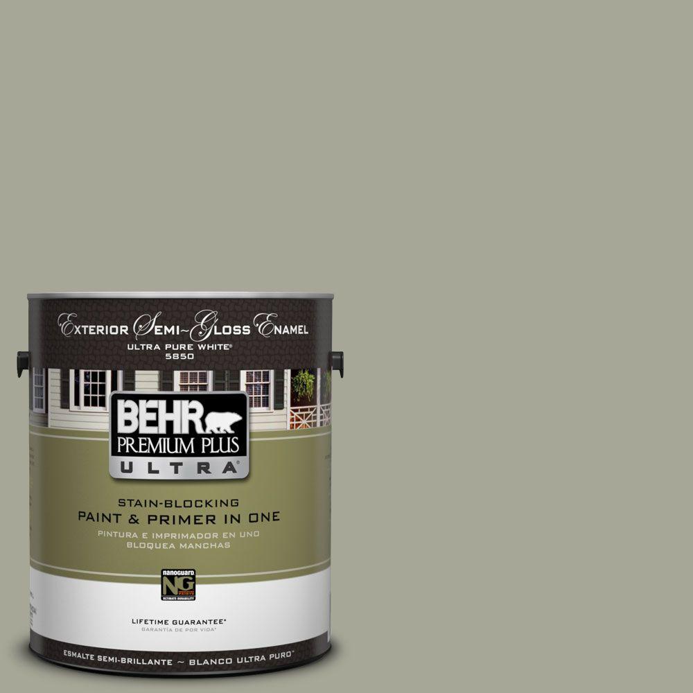 BEHR Premium Plus Ultra 1Gal. UL2006 Simply Sage SemiGloss Enamel