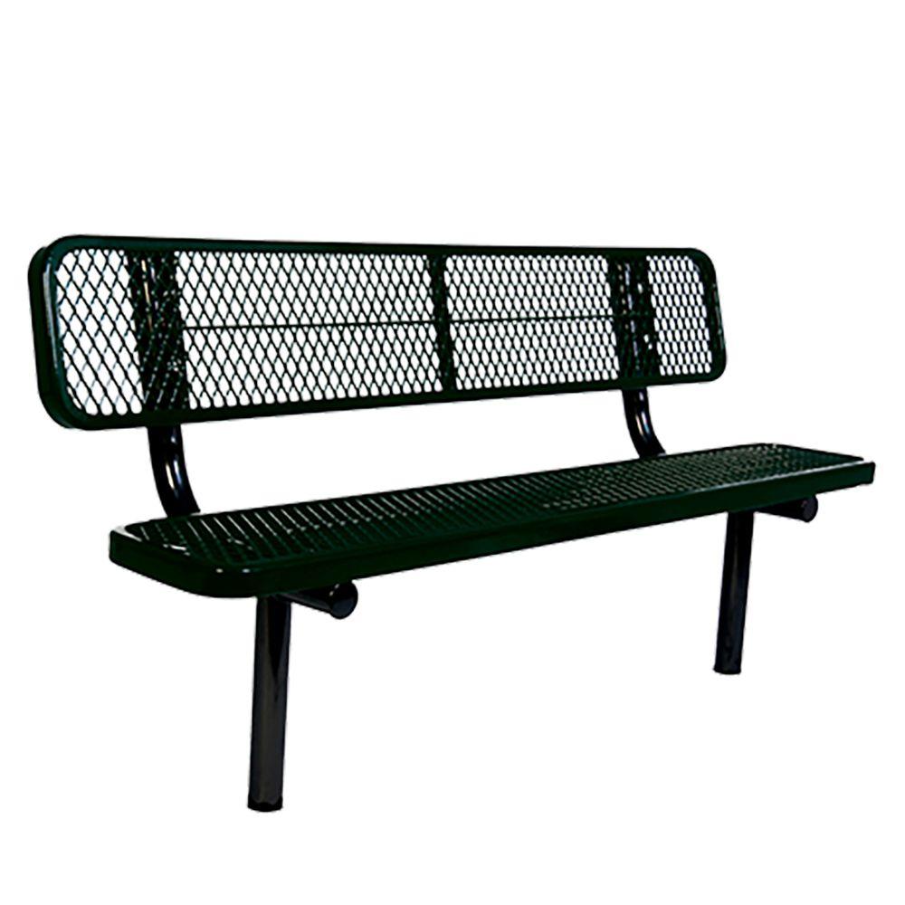 Surface Mount 8 Ft Black Diamond Mercial Park Bench