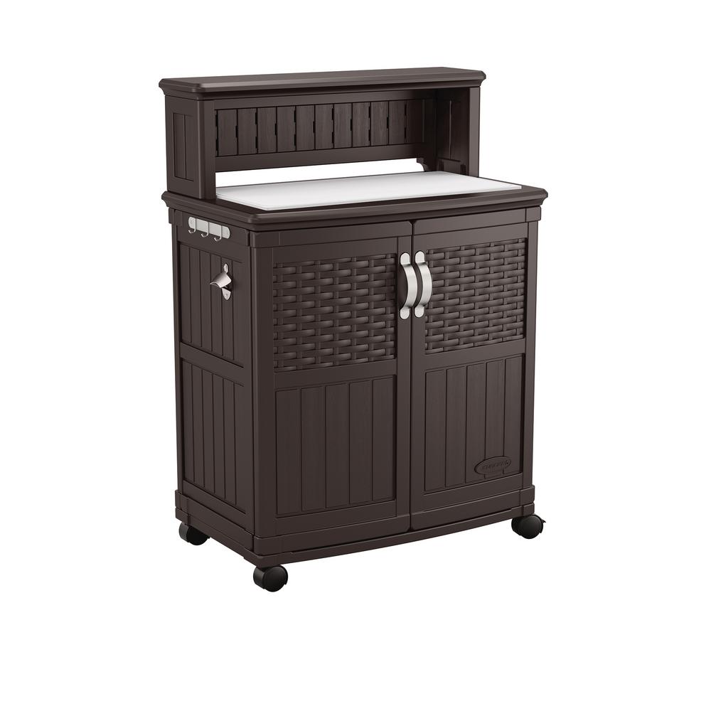 Suncast 47 Gal Patio Storage And Prep Station