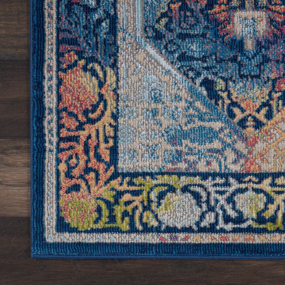 Nourison Global Vintage Blue Multicolor 2 Ft X 6 Ft Oriental Vintage Runner Rug 458124 The Home Depot