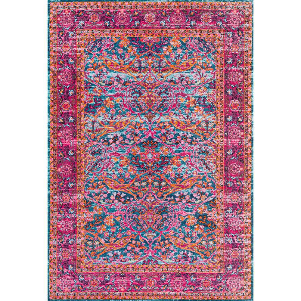 nuLOOM Persian Floral Yoshie Pink 5 ft. x 7 ft. 5 in. Area RugRZSW05A