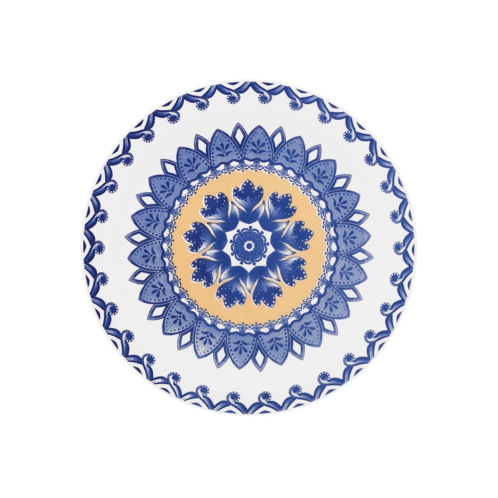 Manhattan Comfort 7.87 in. Floreal Blue and Yellow Salad Plates (Set of 6) was $59.99 now $29.59 (51.0% off)