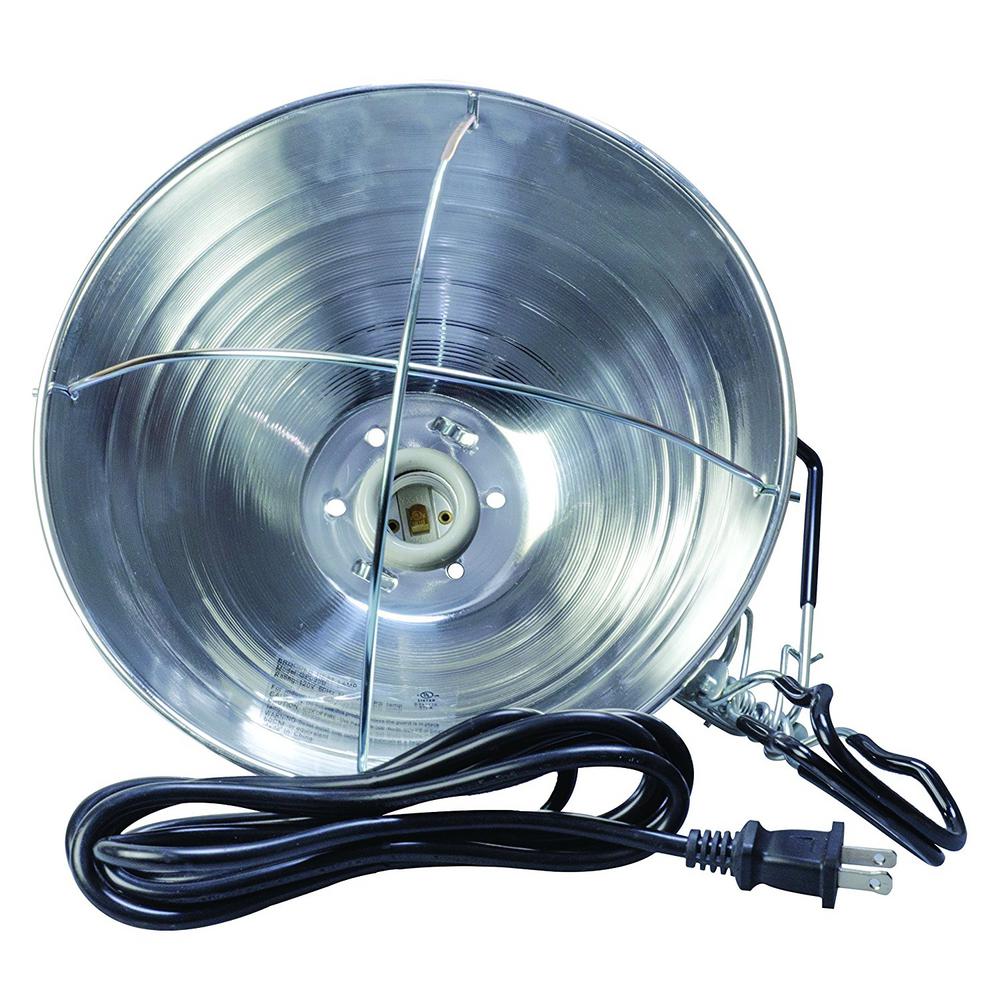 Woods 300Watt 18/2Gauge SJTW 8 ft. Brooder Clamp Lamp with Bulb Guard