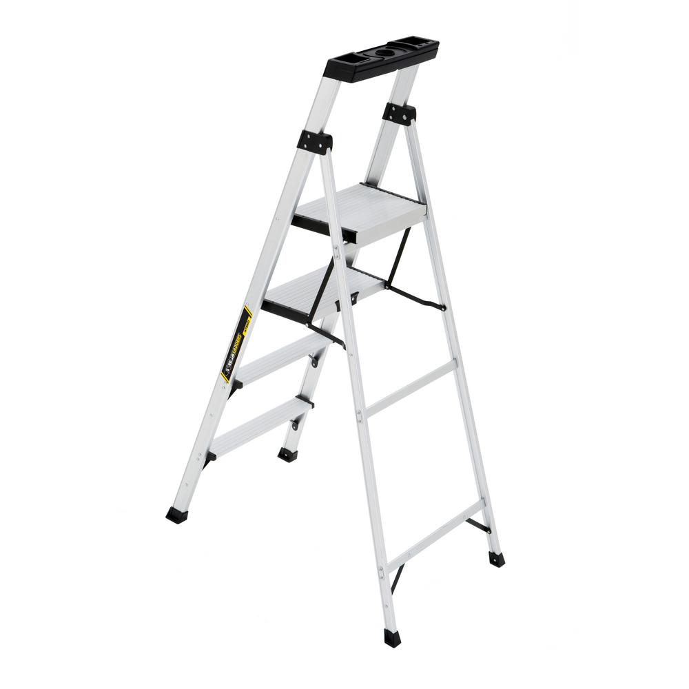 Gorilla Ladders 5.5 ft. Fiberglass Hybrid Ladder with 250 lbs. Load ...