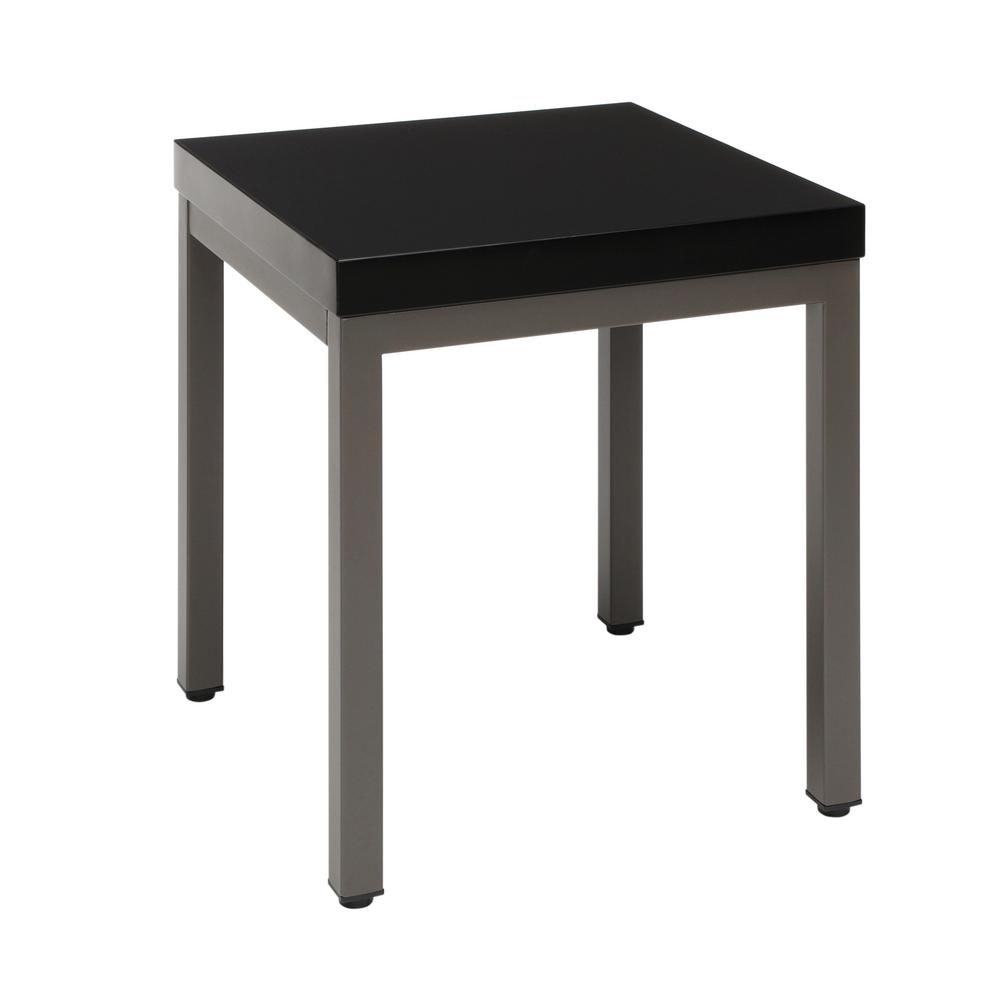 UPC 192767011211 product image for OFM 16 in. Black Square Wood Modern Side Table | upcitemdb.com