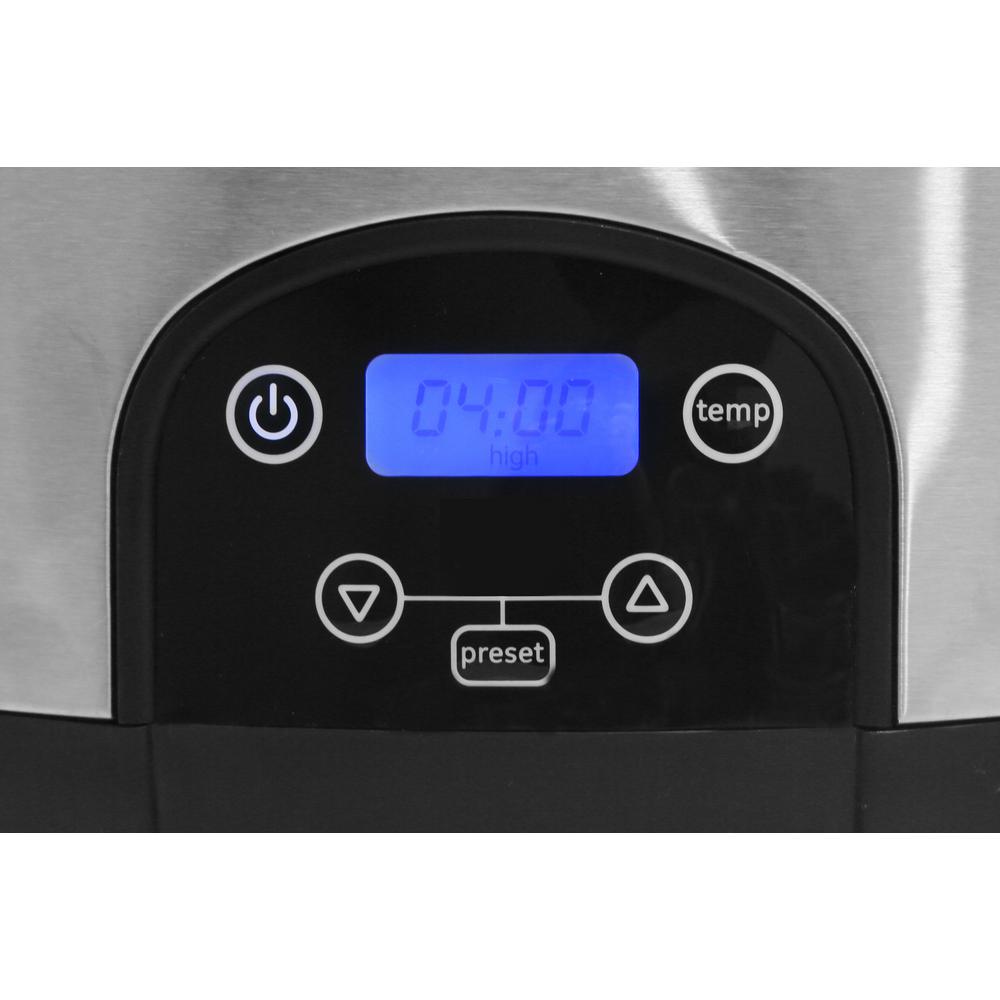 Elite Platinum 6 Qt. Black Programmable Stainless Steel Slow Cooker