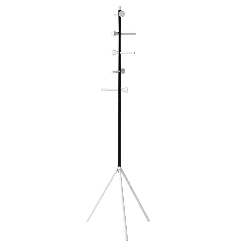 happimess Aiden 70.4 inch Black and White 5-Hook Metal Coat Rack by happimess