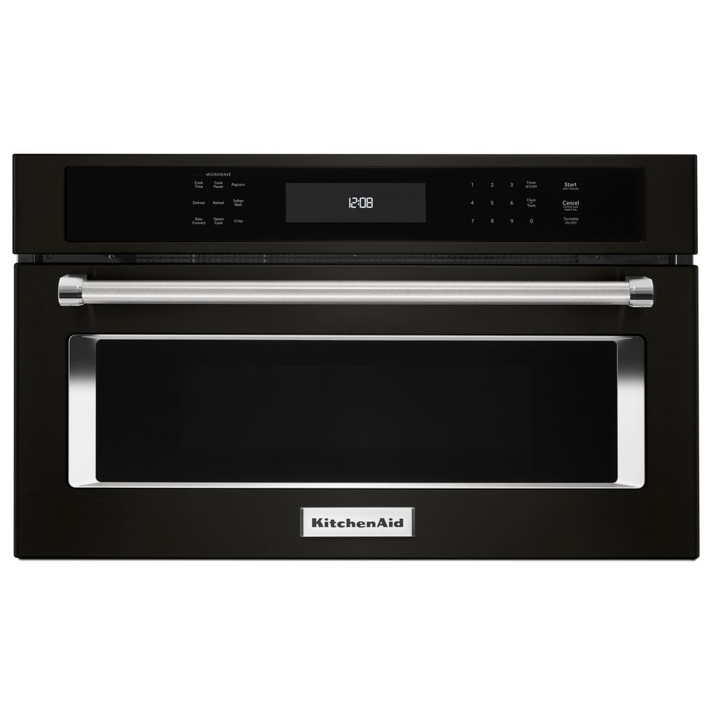 Kitchenaid 1 4 Cu Ft Built In Convection Microwave In Black