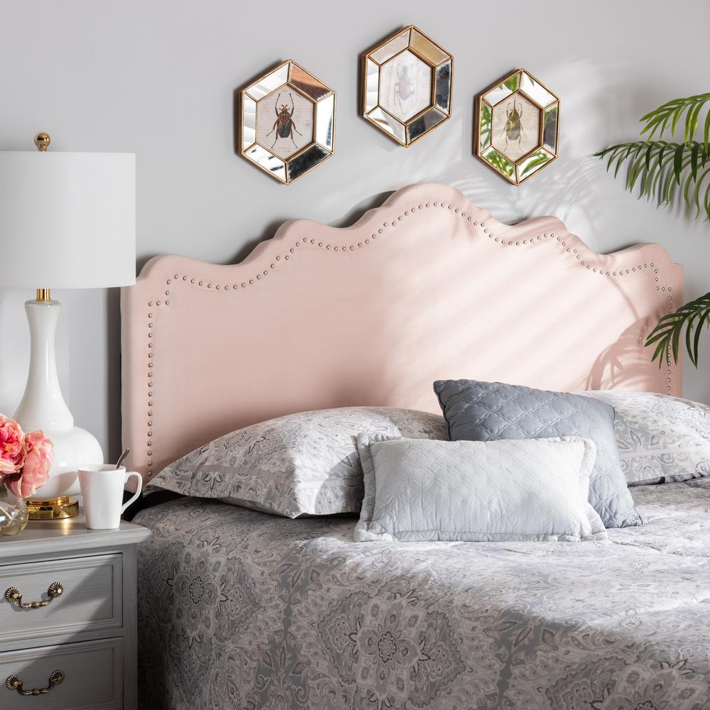 Baxton Studio Nadeen Light Pink Queen Headboard 156 9341 Hd