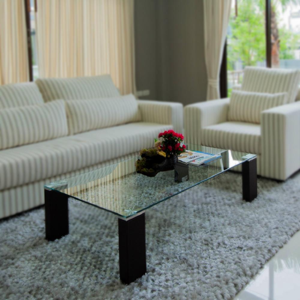 18 X 36 Rectangle Clear Glass Table Top 1//2 Thick with Flat Polished Edge and Touch Corners