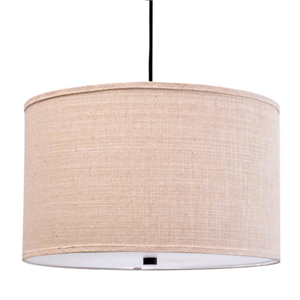 3 Light Bronze Finish Fabric Shade Pendant 3 Light Bronze Finish Fabric Shade Pendant