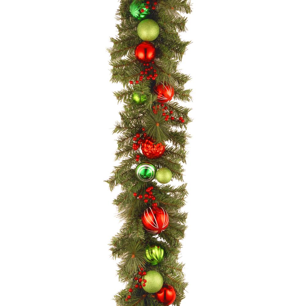 Unbranded Decorative Collection 6 ft. Red and Green Garland-DC3-170-6B ...