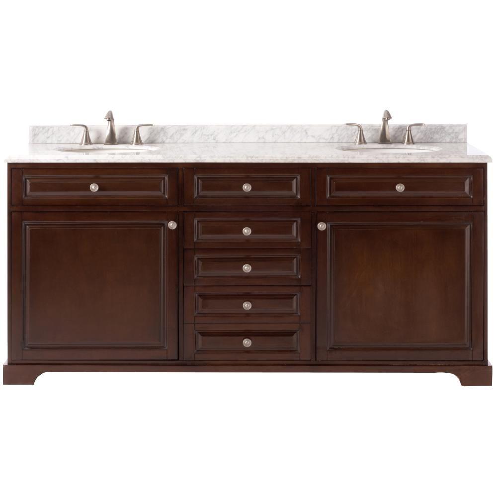 Dark Brown Bathroom Vanities Bath The Home Depot