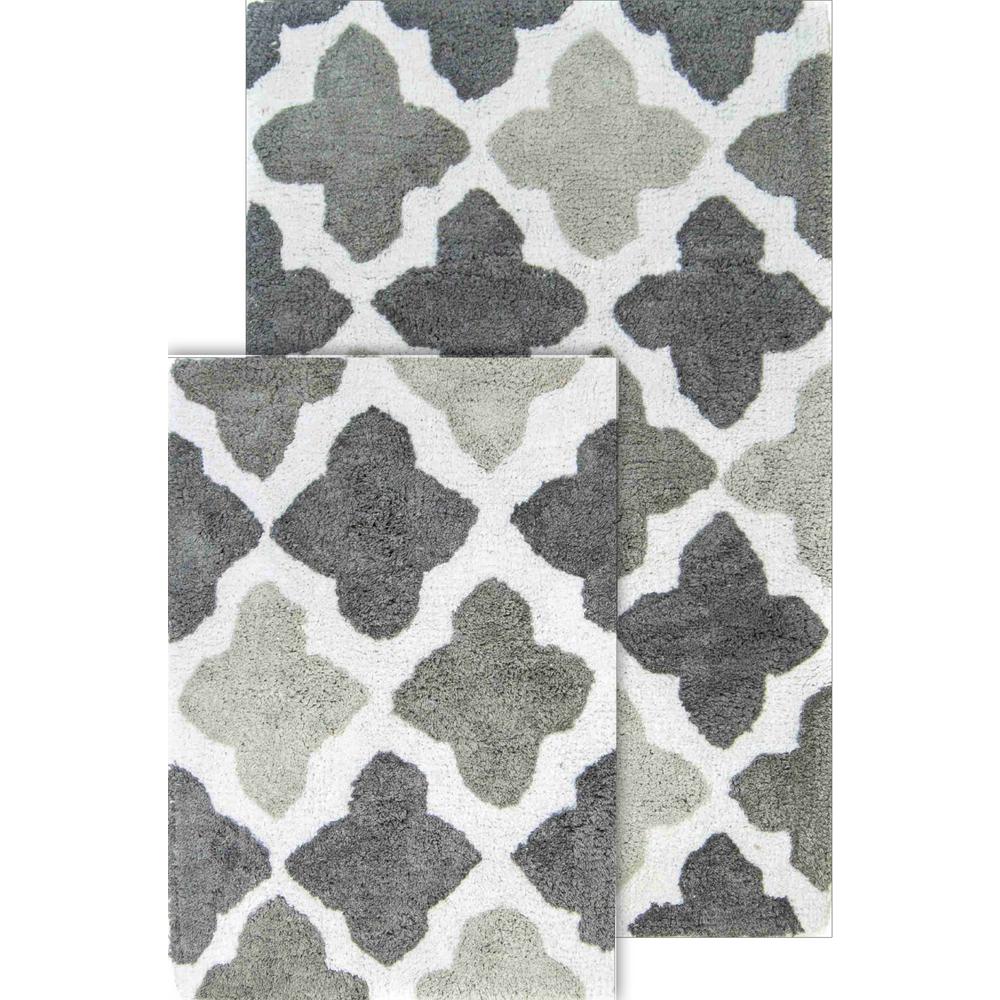 Chesapeake Merchandising Alloy Moroccan Tiles Grey 21 In X 34 In