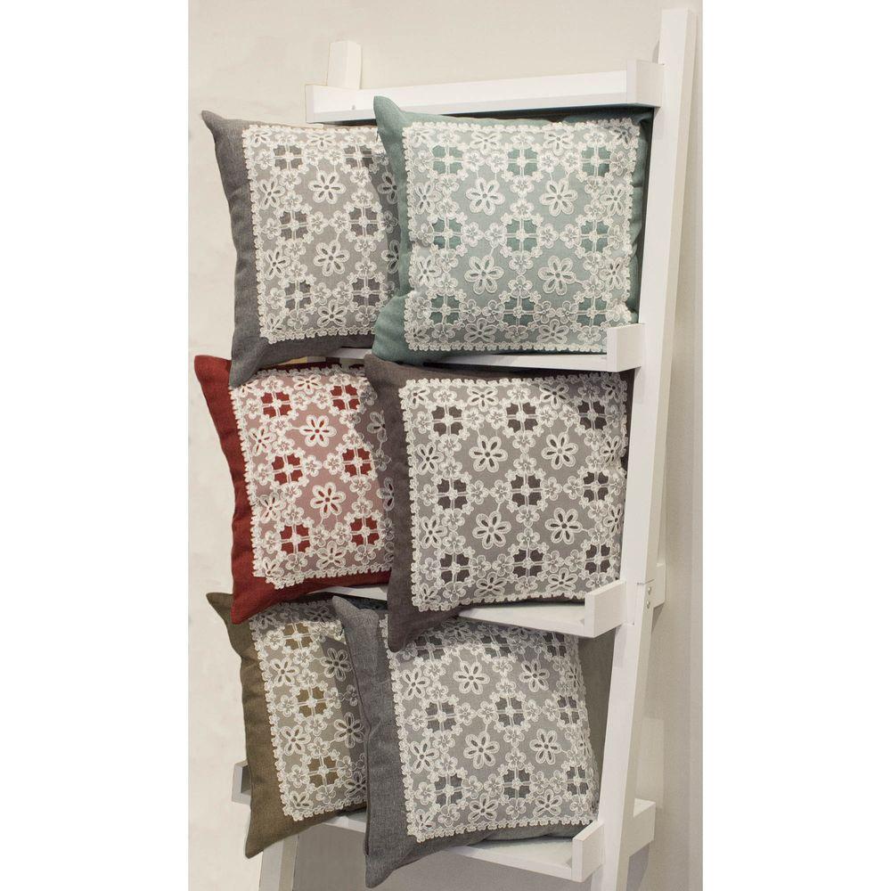 Creative Home Ideas Cecilia Burgundy Standard Pillow Cover Set Of