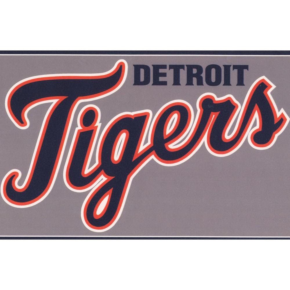 York Wallcoverings Detroit Tigers Mlb Baseball Team Fan Sports Prepasted Wallpaper Border Zb3370bd The Home Depot