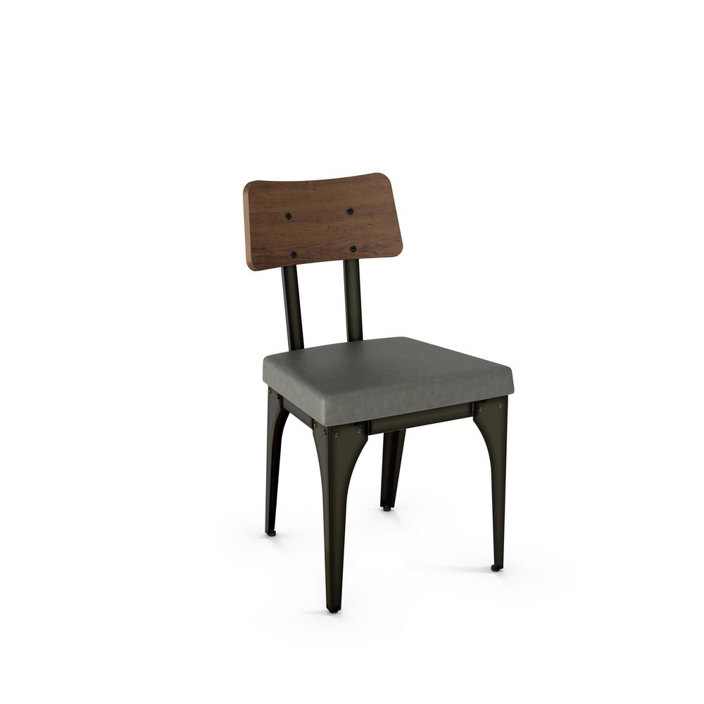 Symmetry Semi Transpa Metal Grey Cushion Brown Wood Dining Chair Symmetry Semi Transpa Metal Grey Cushion Brown Wood Dining Chair Set Of 2