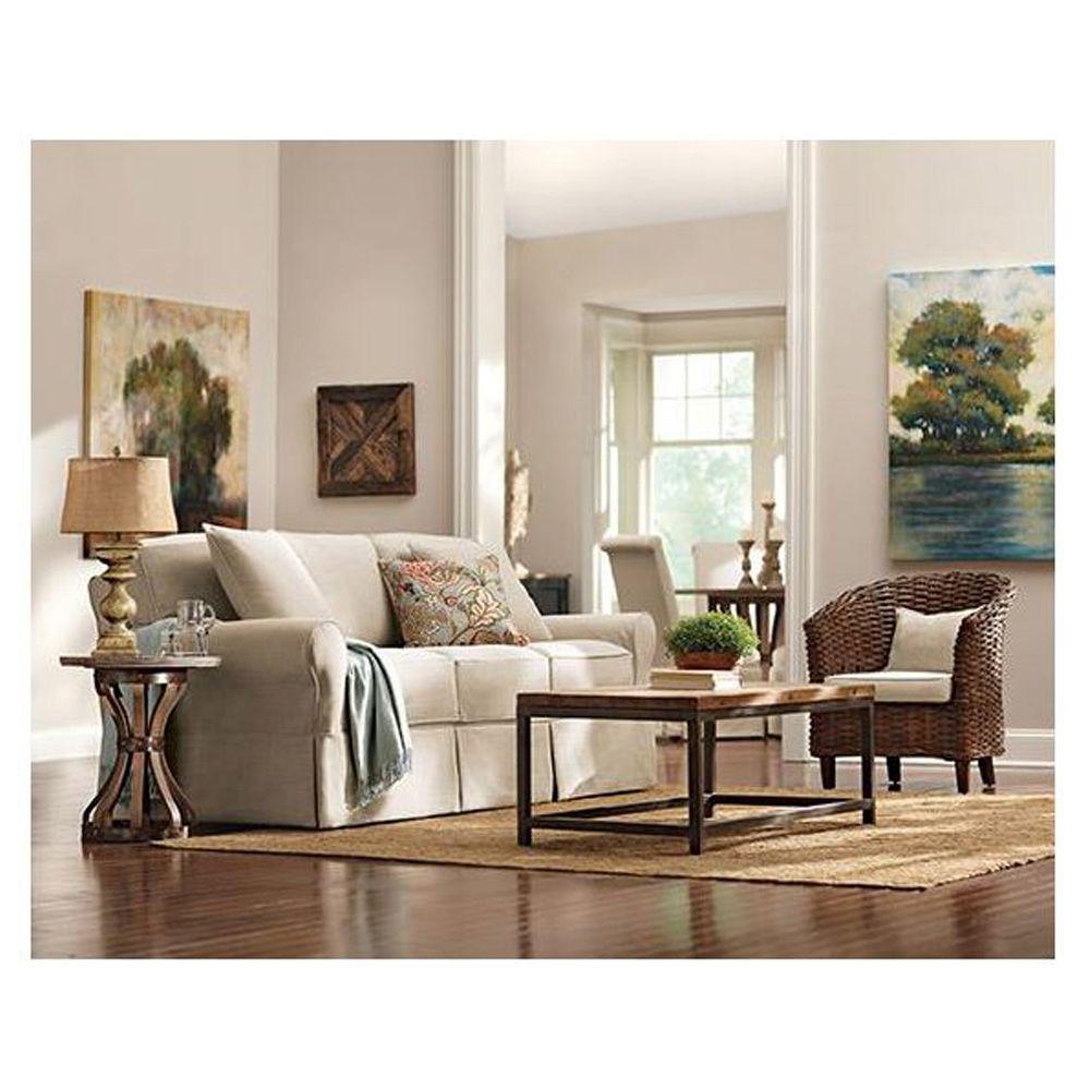 Home Decorators Collection Mayfair Classic Smoke Twill Fabric Sofa