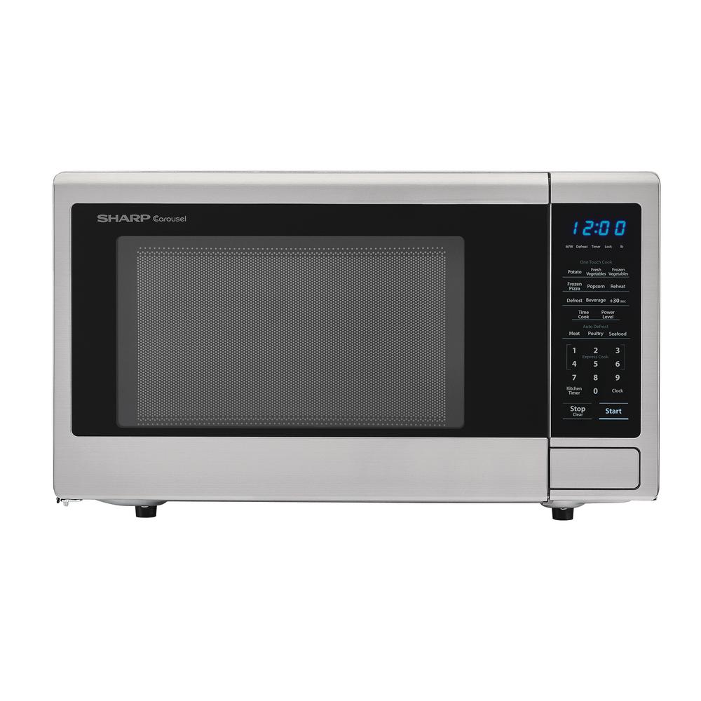 Sharp 1 1 Cu Ft Countertop Microwave In Stainless Steel With