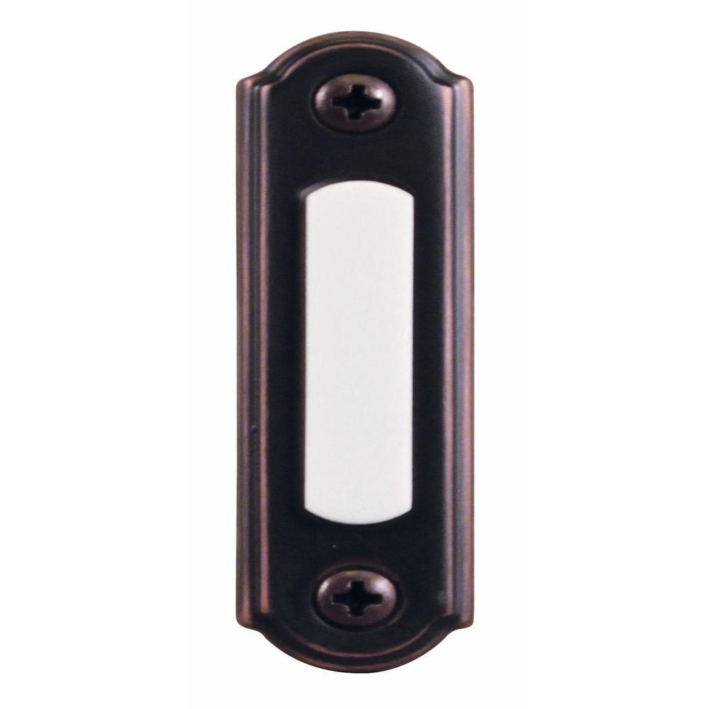 Hampton Bay Wired Lighted Door Bell Push Button, Polished BrassHB615