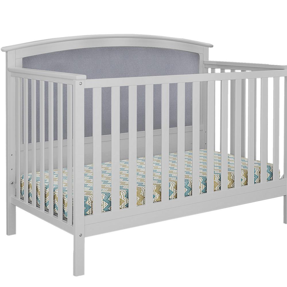 upholstered crib grey