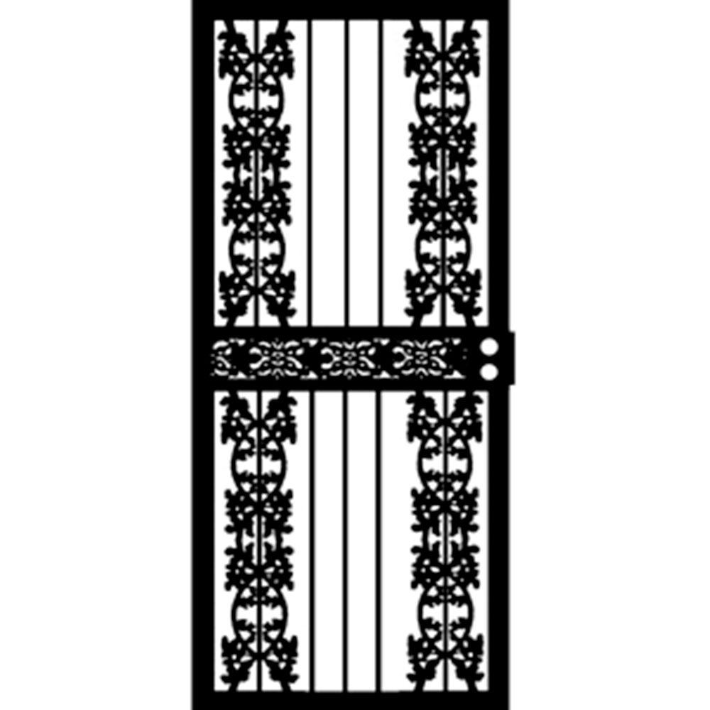 Grisham 32 in. x 80 in. 416 Series Black Montana Security Door41611