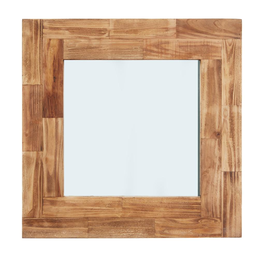 Danya B Ciana Natural Barn Door Mirror with Ledge FHB5388 The Home Depot
