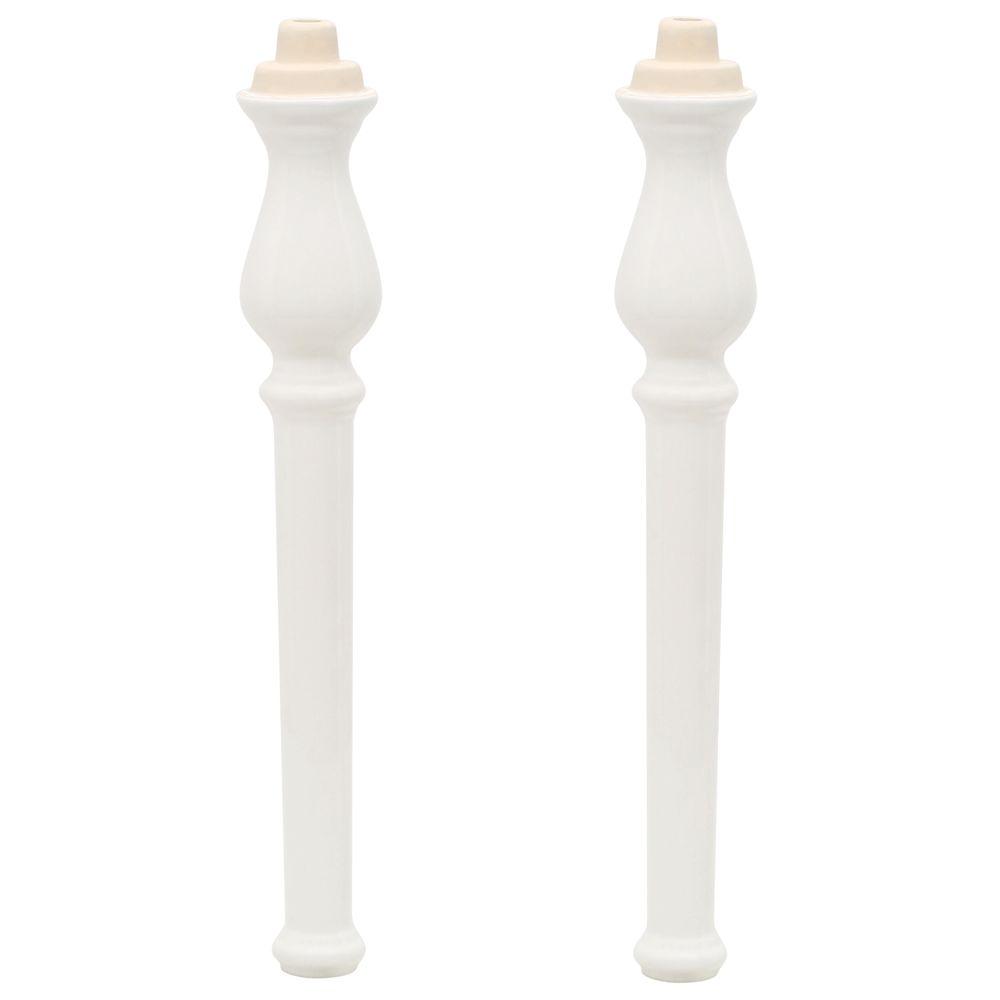Elizabethan Classics English Turn Console Legs Only in WhiteECETLEGSWH