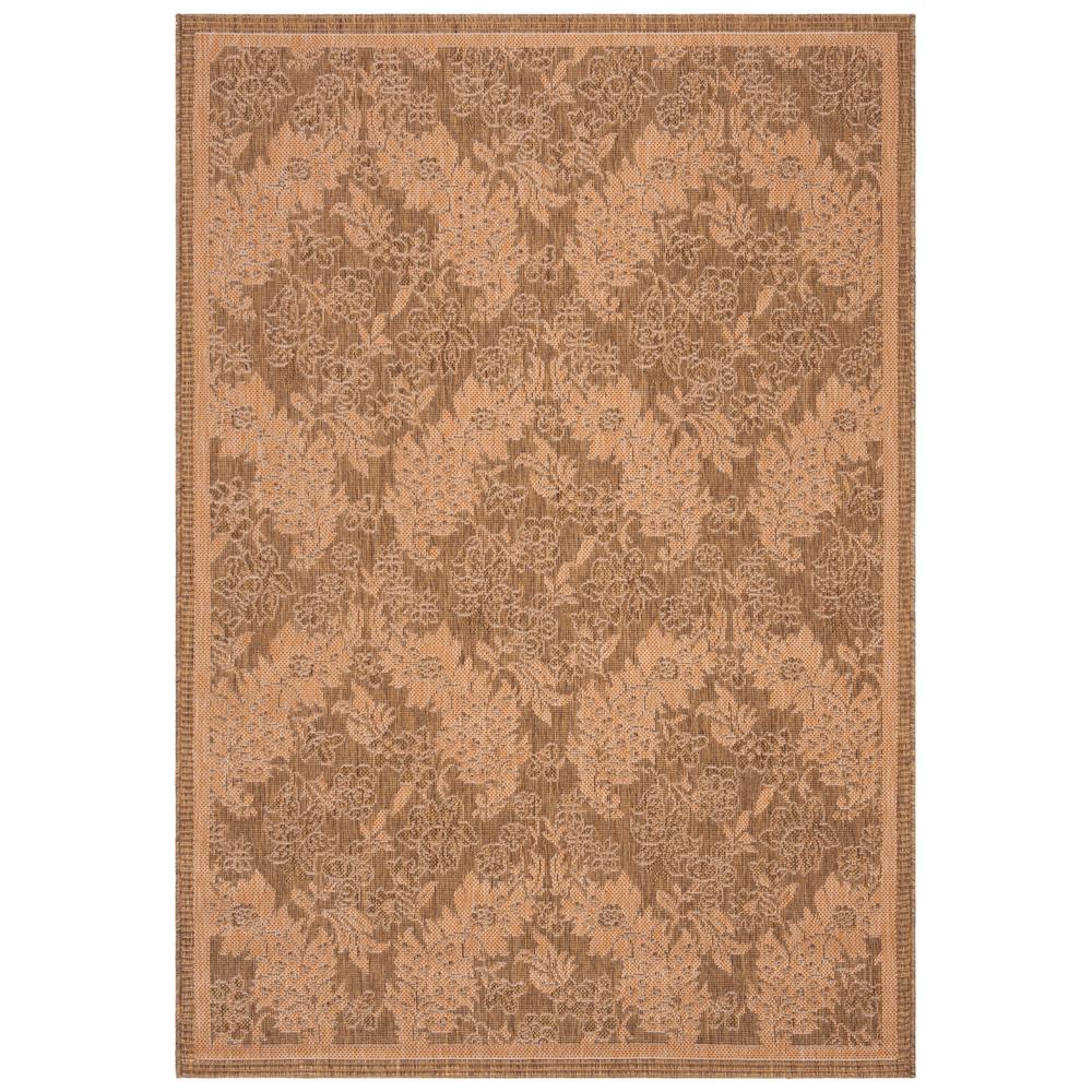 Safavieh Courtyard Gold/Natural 7 ft. x 7 ft. Indoor/Outdoor Round Area