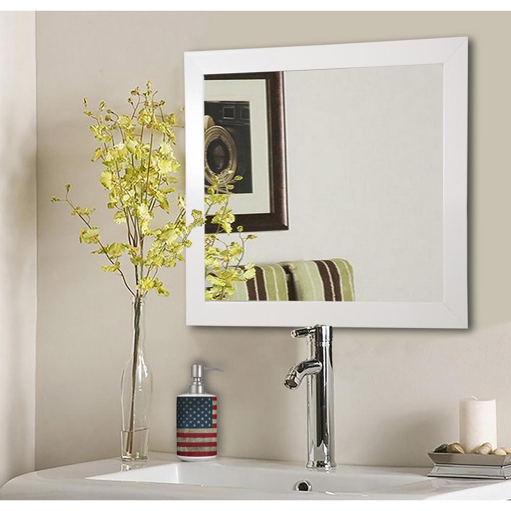 Unbranded 12 in. W x 12 in. H Framed Square Bathroom Vanity Mirror in