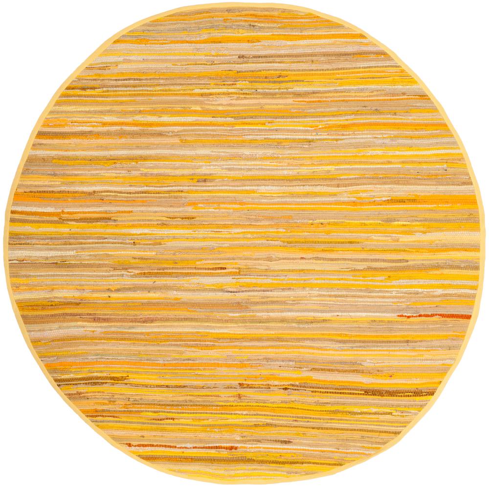 Safavieh Rag Rug Yellow/Multi 6 ft. x 6 ft. Round Area RugRAR130H6R