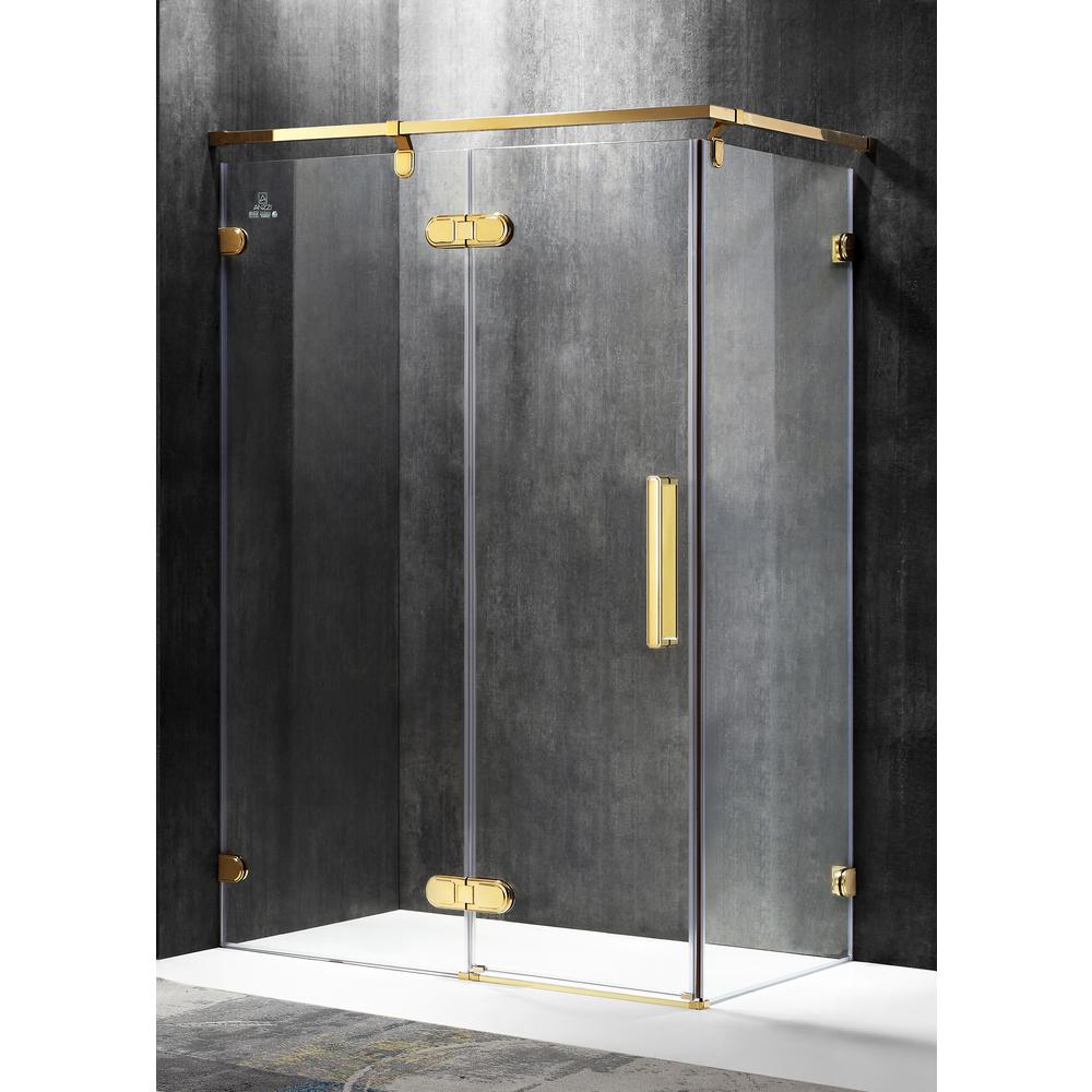 ANZZI Sultan 55.51 in. x 78.74 in. SemiFrameless Corner Hinged Shower