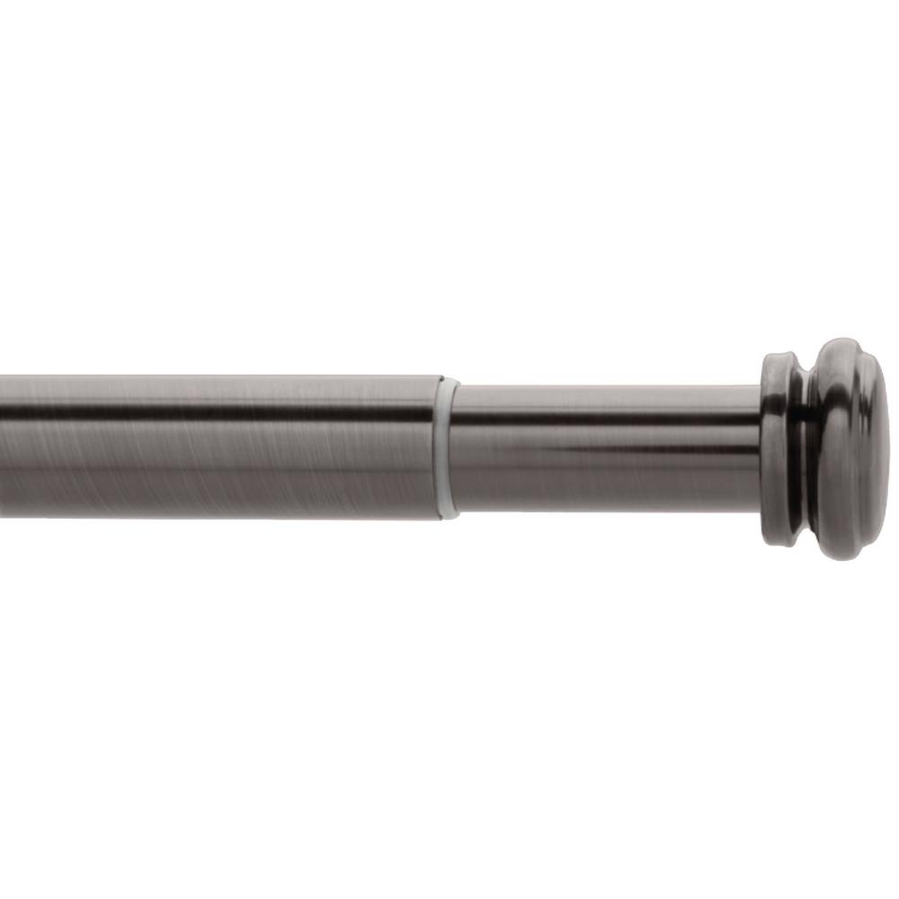Home Decorators Collection Mix And Match 72 In L 144 In L Telescoping 1 In Single Curtain Rod Kit In Gunmetal U Gm144fohj07 The Home Depot
