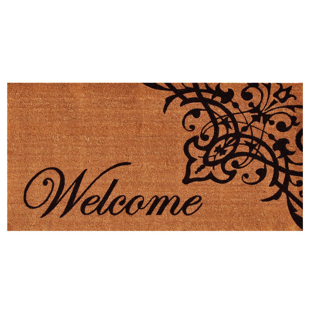 door scroll mat welcome shape