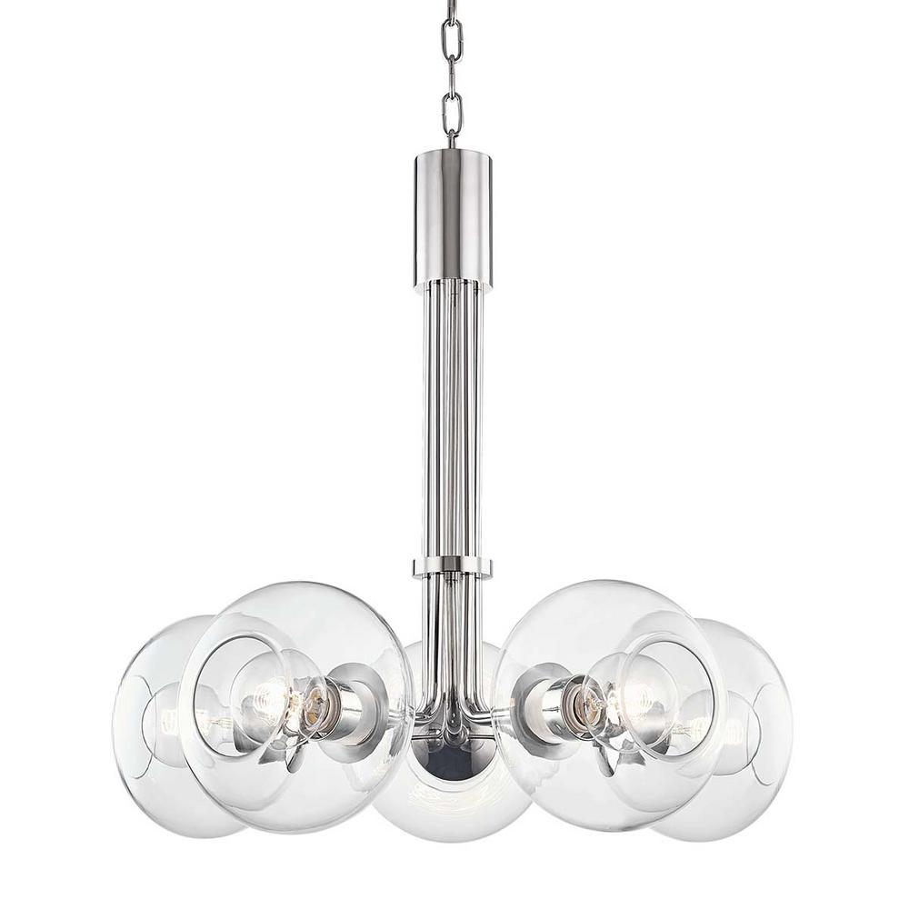 Mitzi By Hudson Valley Lighting Margot 5 Light Polished Nickel Chandelier Mitzi By Hudson Valley Lighting Margot 5 Light Polished Nickel Chandelier