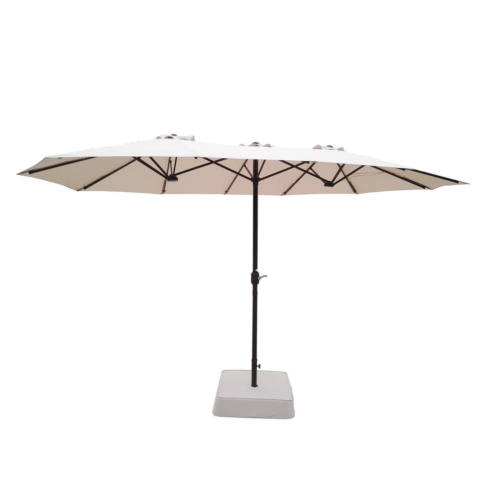 Hampton Bay 8 8 Ft X 14 Ft Triple Vent Outdoor Patio Umbrella In