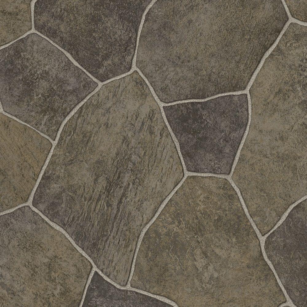 Trafficmaster Natural Paver Residential Vinyl Sheet Flooring 12ft Wide X Cut To Length U6910 284c997g144 The Home Depot