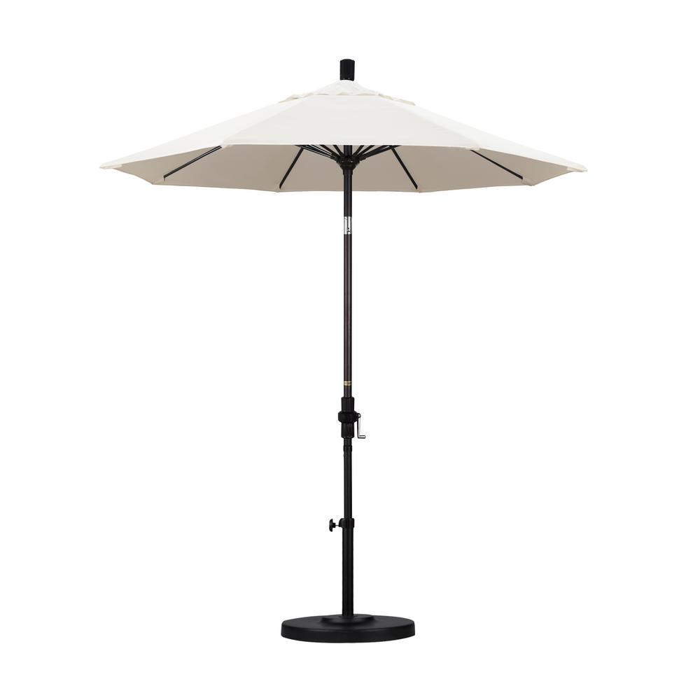 California Umbrella 7 1 2 Ft Fiberglass Collar Tilt Double Vented Patio Umbrella In Natural Pacifica Gscuf758117 Sa04 The Home Depot