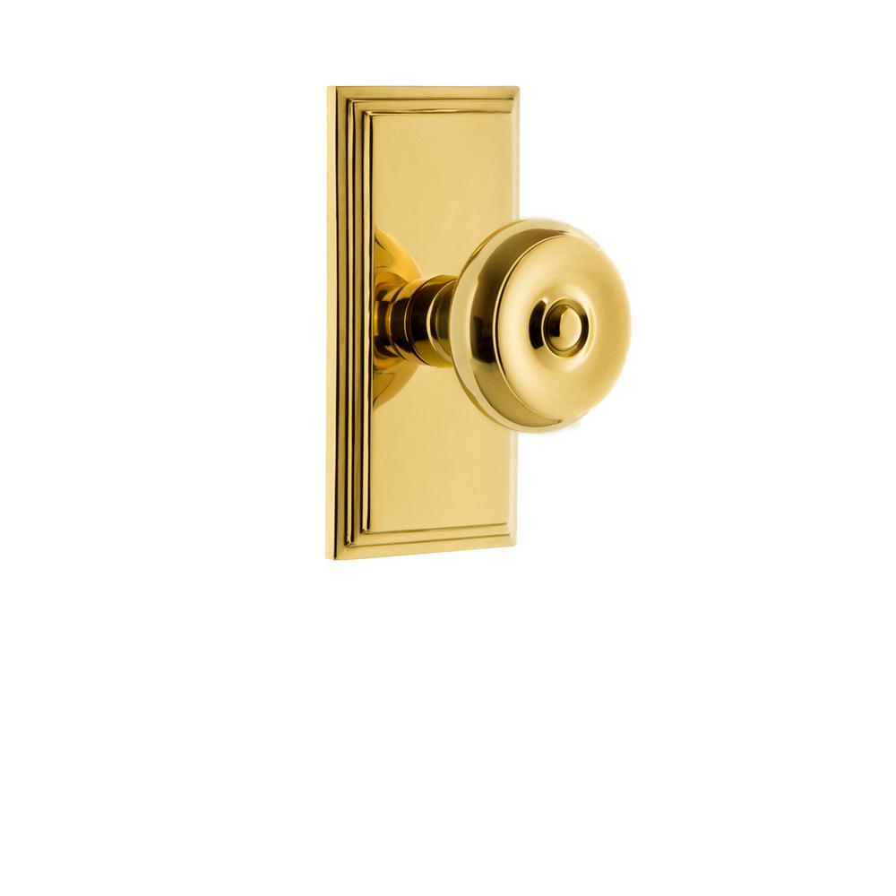 Grandeur Carre Plate Dummy With Bouton Door Knob In Lifetime Brass
