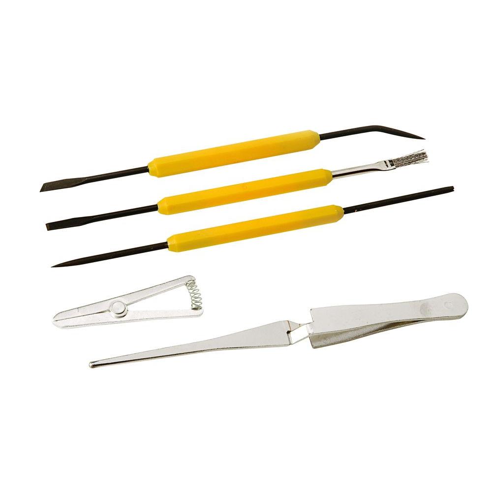 Solder Aid Kit Removal Tools Heat Sink Twizzers 5 Piece Soldering