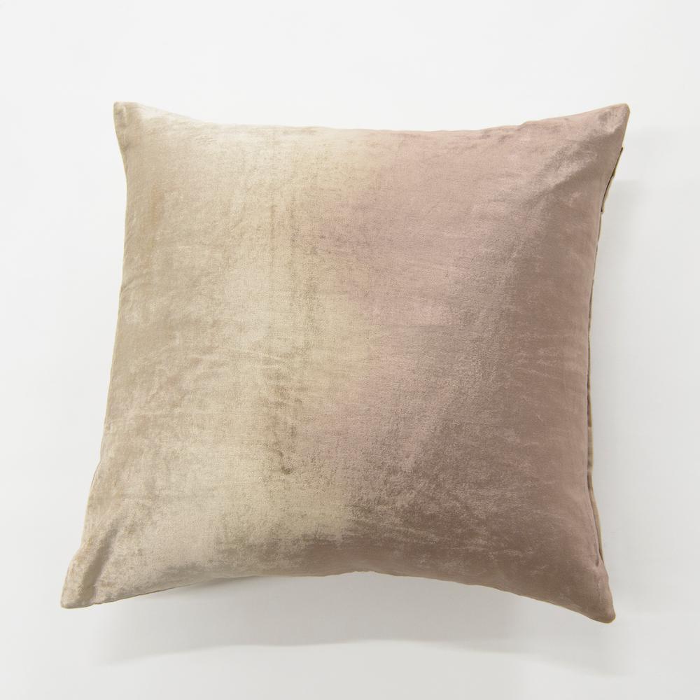 Best Home Fashion Ombre Beige Velvet Pillow PILLOW_VELVET_OMBRE18S