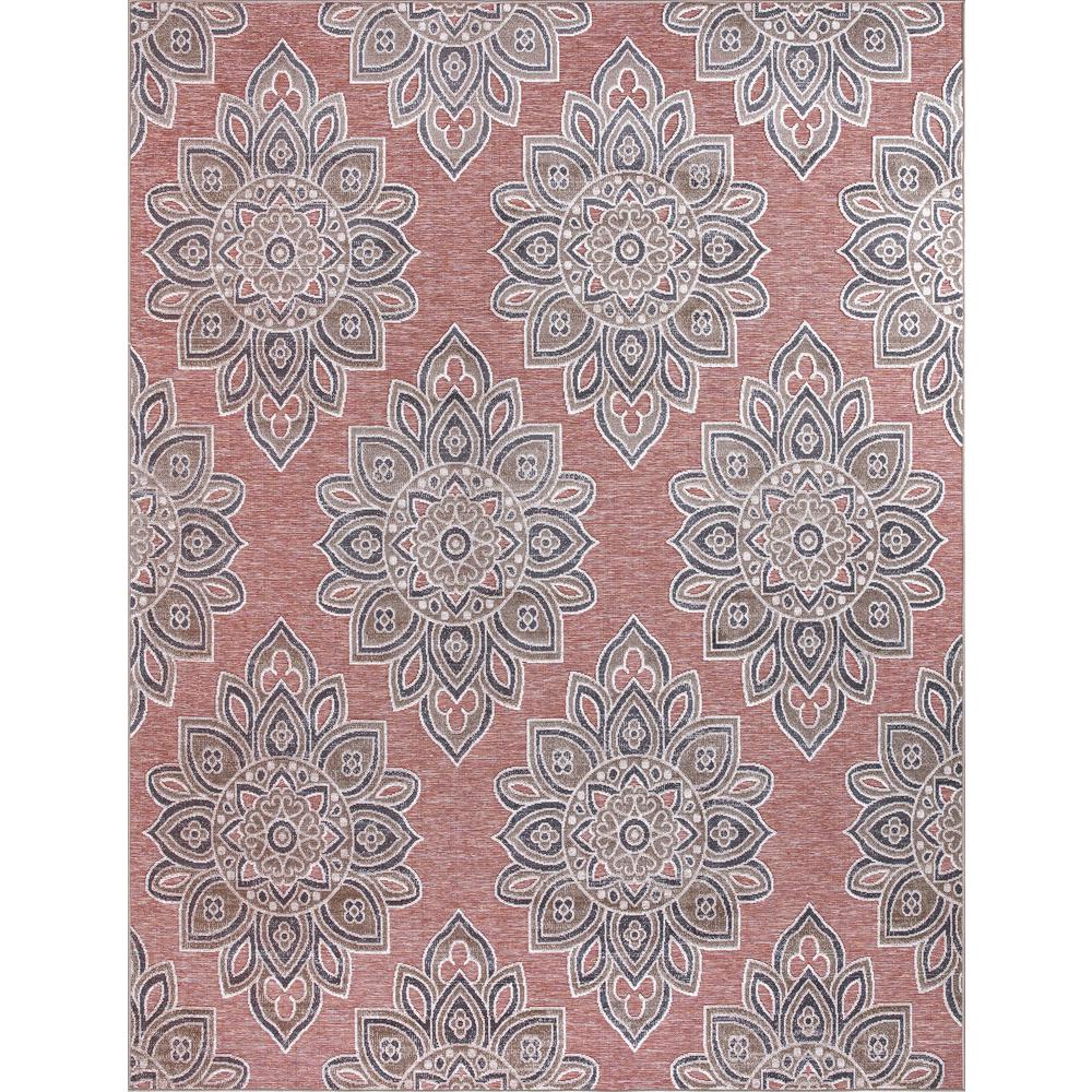 StyleWell Lara Rust 8 ft. x 10 ft. Indoor/Outdoor Area Rug28077 The